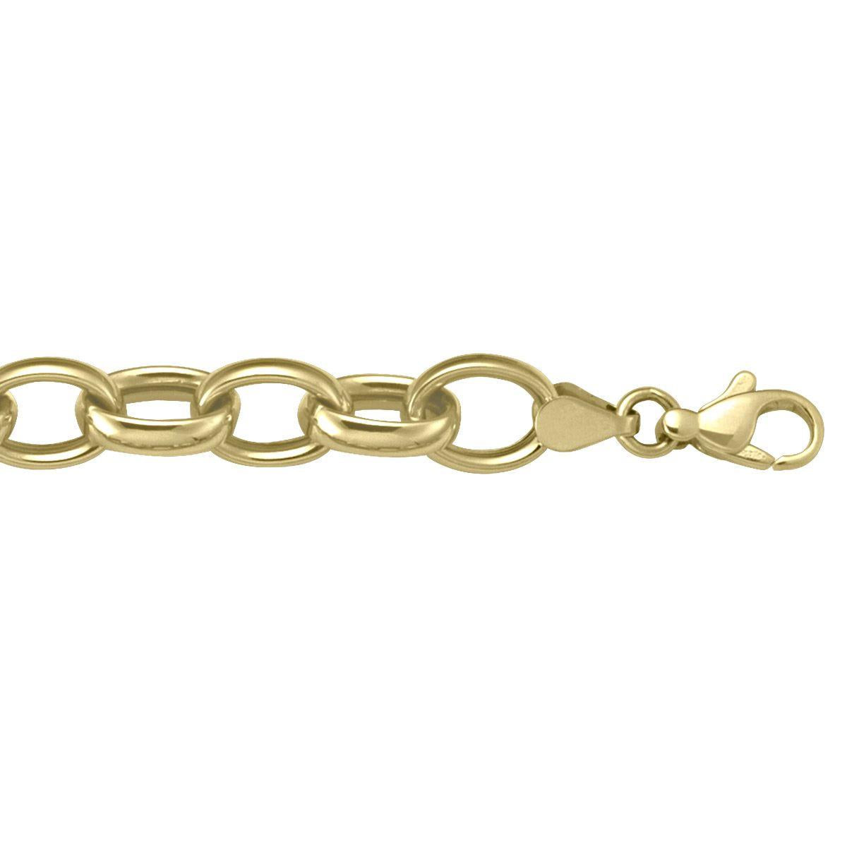 Gold Hollow Link Cable Bracelet 7.75 inch (38559)