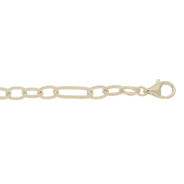 Gold Station Paperclip Bracelet 7.5inch (38566)