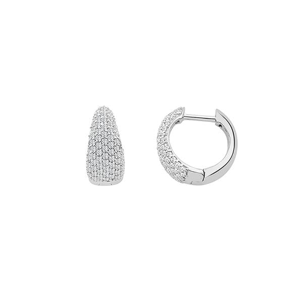 Diamond Tappered Huggie Earrings (38596)