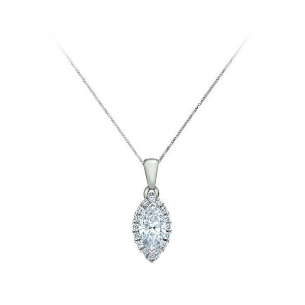 Diamond Marquise Cut Pendant - LG .90ctTW (38672)