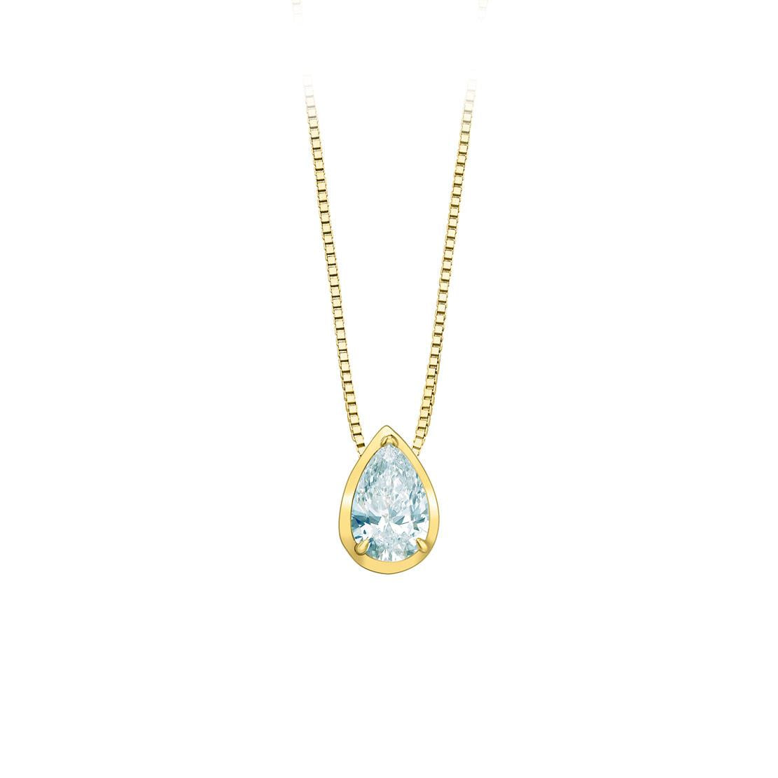 Diamond Pear Solitaire Pendant - LG .71ct (38674)