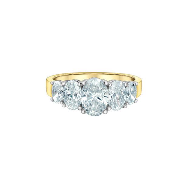 Diamond 5 Stone Oval Anniversary Ring - LG 2.65ctTW (38677)