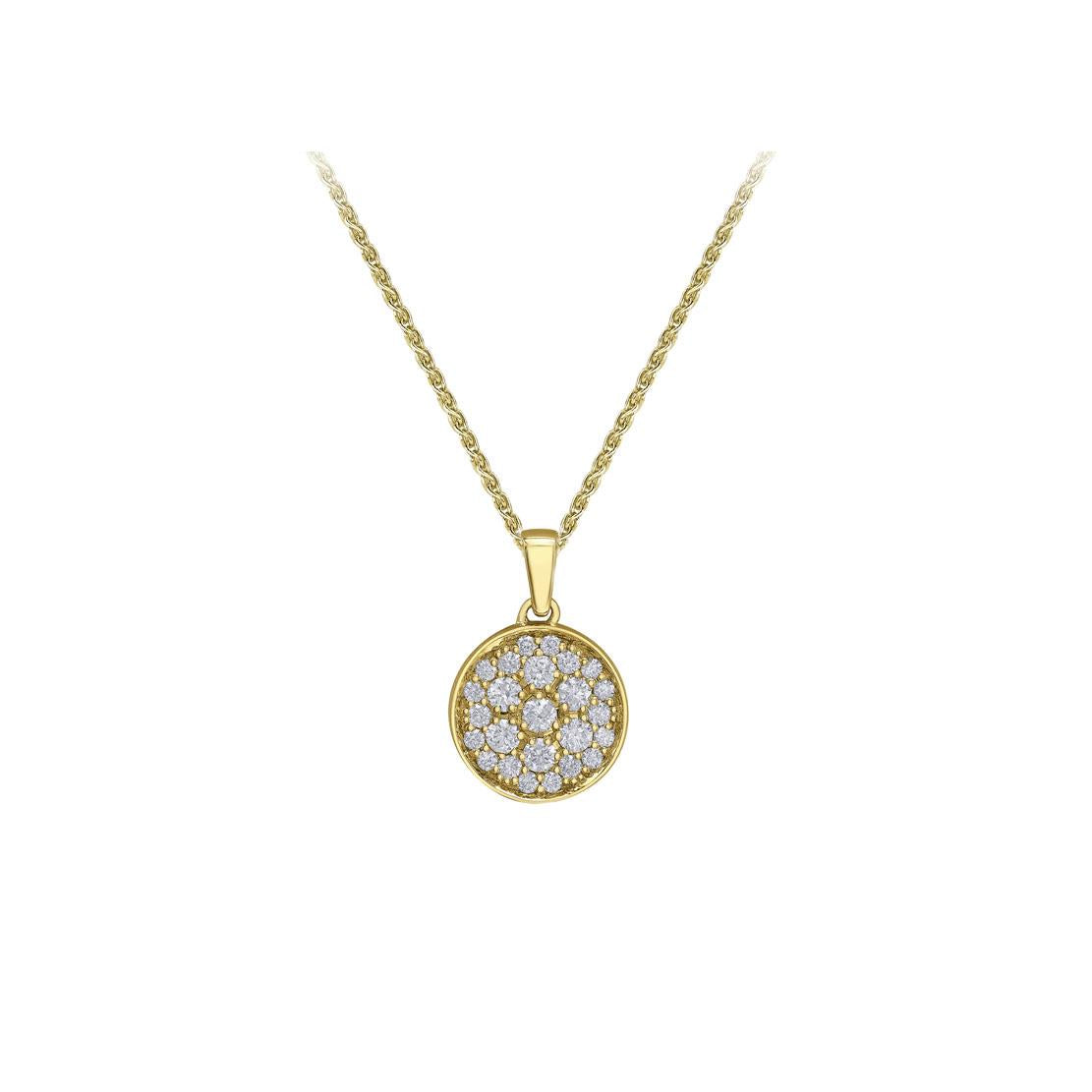 Diamond Pave Circle Pendant (38687)