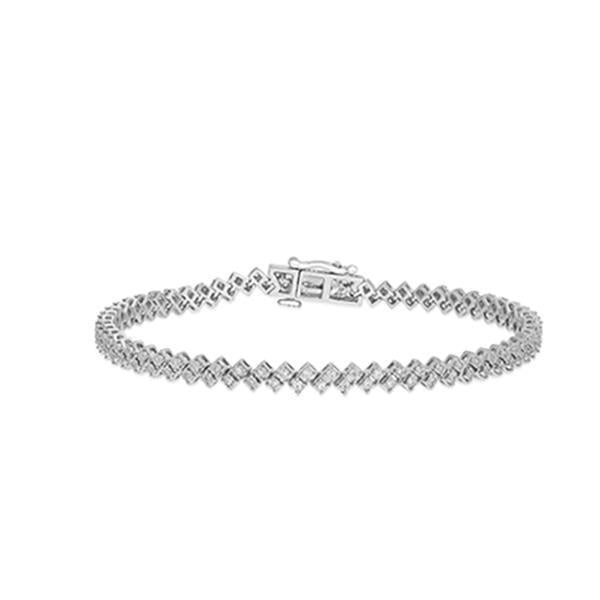 Diamond Double Row Tennis Bracelet 1.32ct (38695)