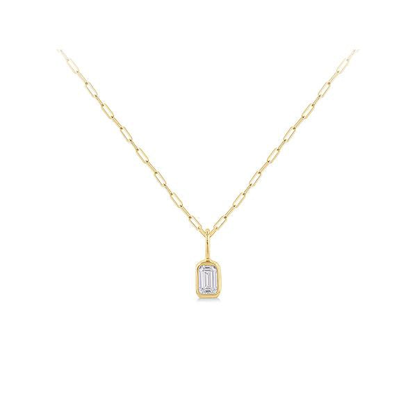 Diamond Emerald Cut Pendant (38715)