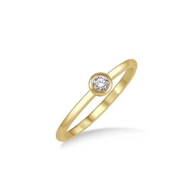 Diamond Bezel Solitaire Ring .10ct (38723)