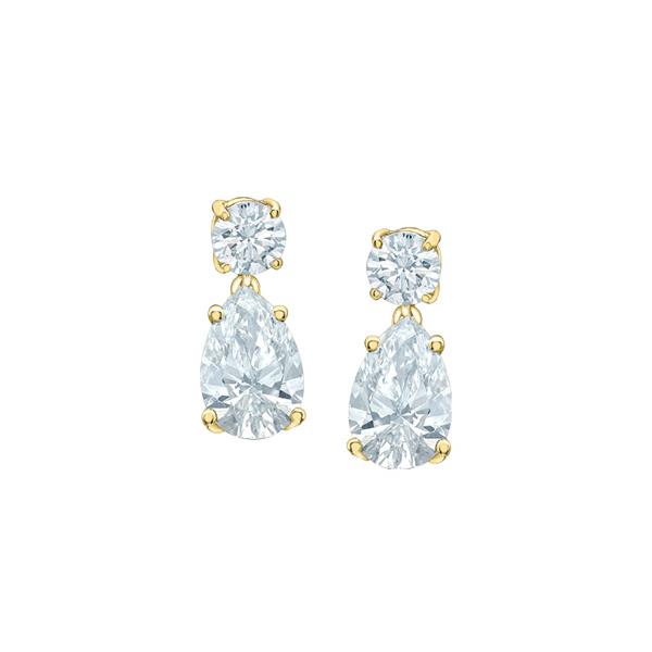 Diamond Drop Stud Earrings - LG 2.50ctTW (38751)