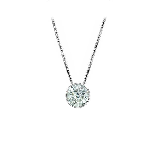 Diamond Solitaire Bezel Pendant - LG 1.58ct (38756)