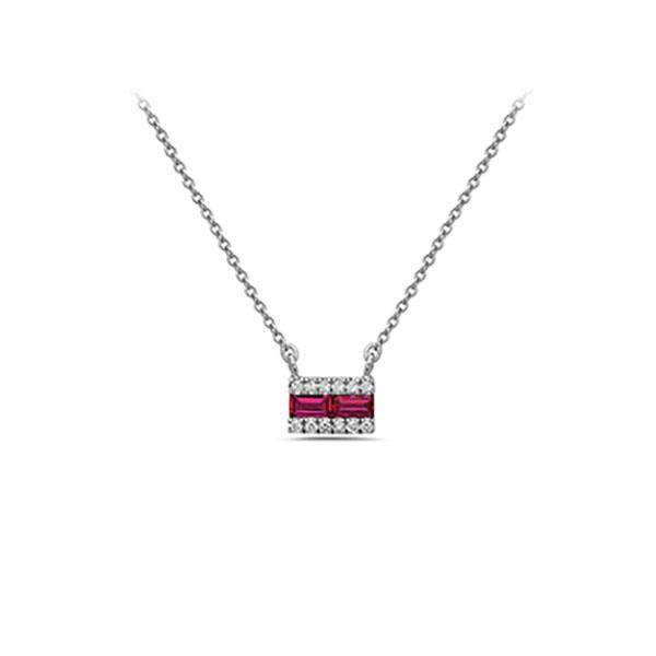 Genuine Ruby and Diamond Necklace (38765)