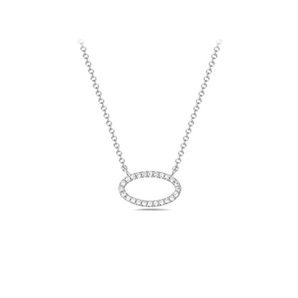 Diamond Open Oval Necklace (38769)