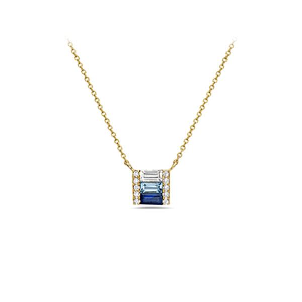 Genuine sapphire and diamond pendant selling