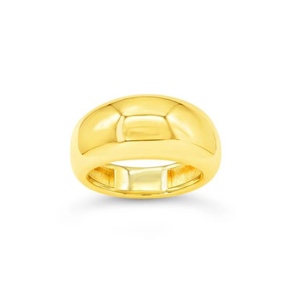 Gold Hollow Puff Large Dome Ring (38814)