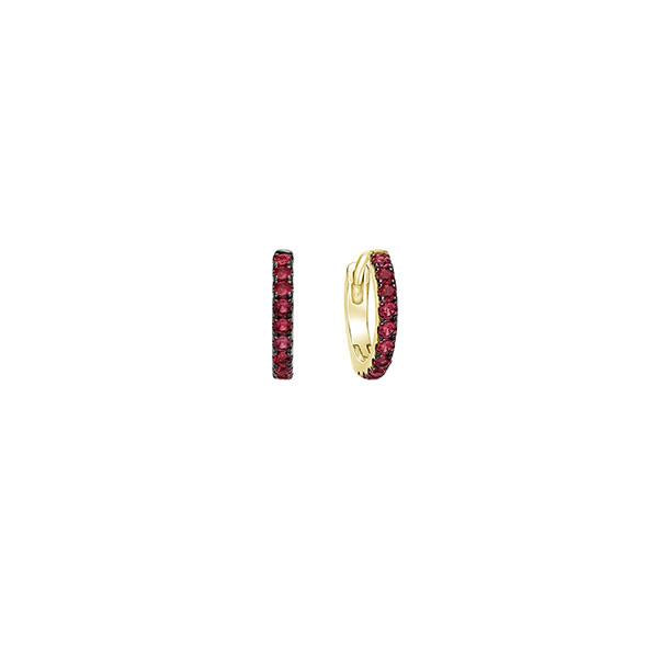 Genuine Ruby Huggie Earrings (38831)