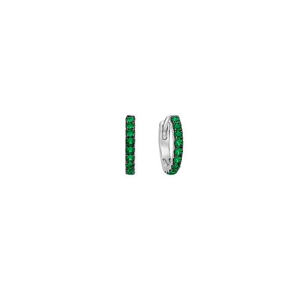 Genuine Emerald Huggie Earrings (38832)