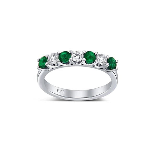 Genuine Emerald and Diamond Band (38834)