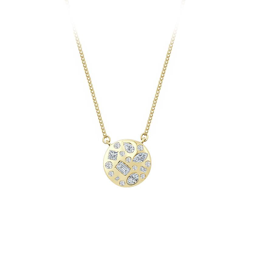 Diamond Circle Cluster Necklace (38855)