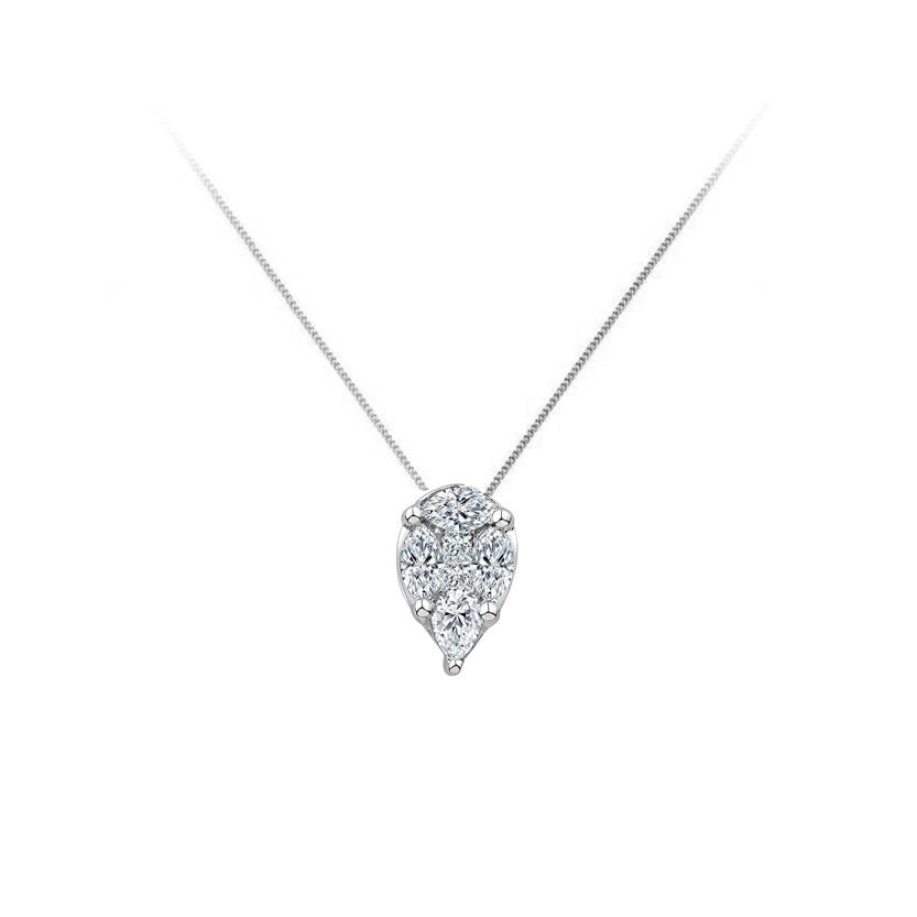 Diamond Teardrop Cluster Pendant (38856)