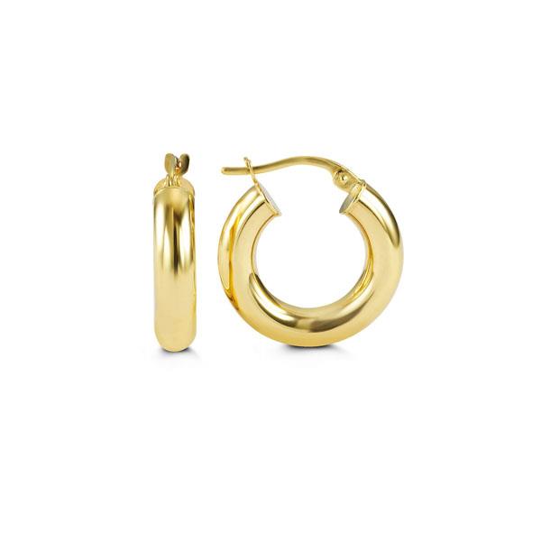 Gold Round Tube Hoops (39201)