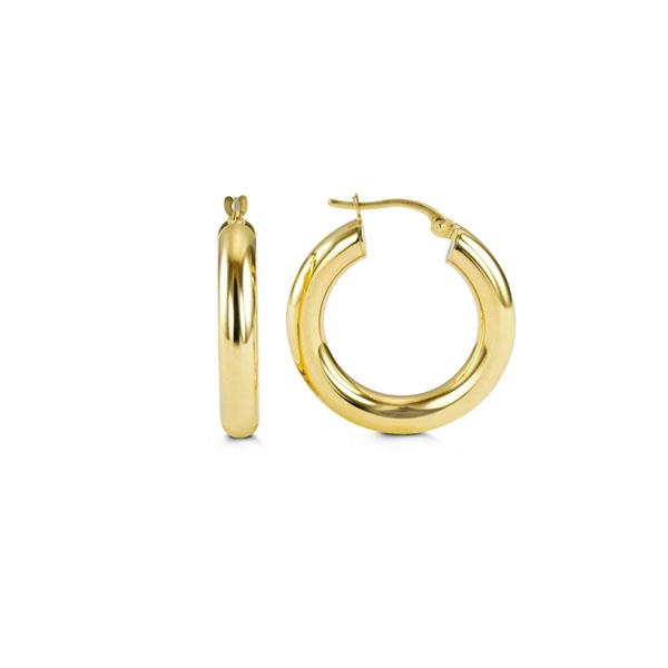 Gold Round Tube Hoops (39204)