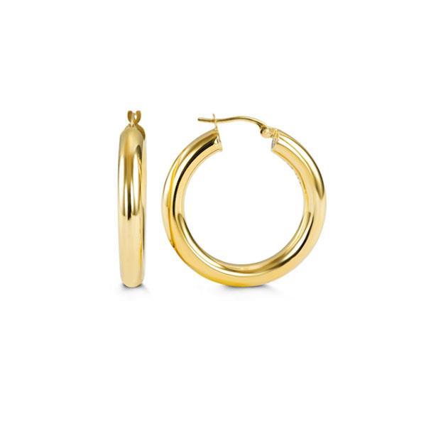 Gold Round Tube Hoops (39206)