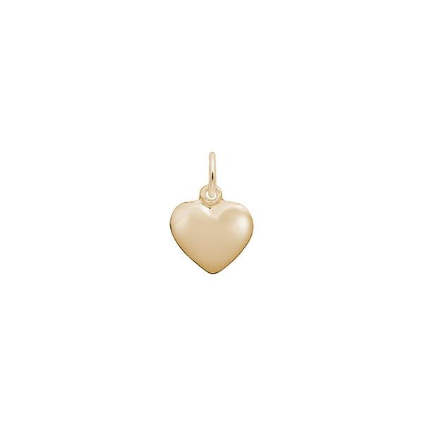 Gold Puffed Heart Pendant (8755)