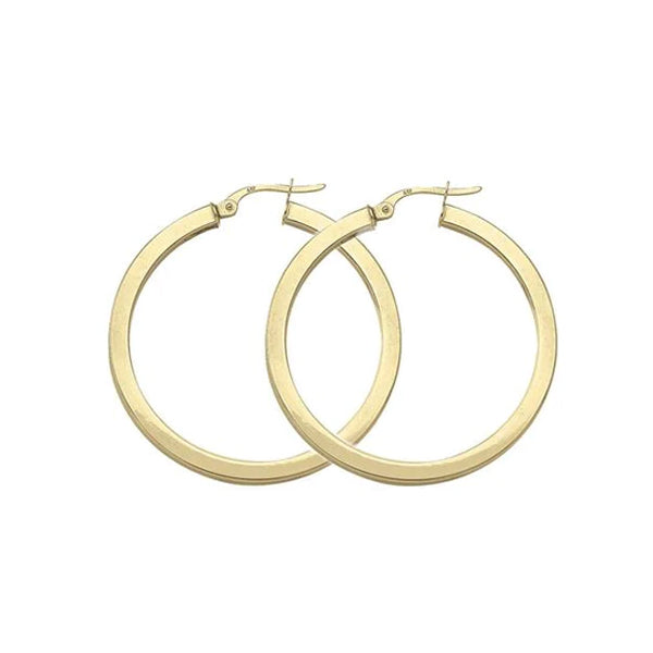 Gold Hoop Earrings 35mm (34740)