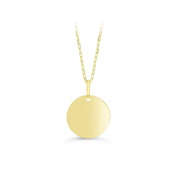 Gold Round Disc Pendant Medium (34885)