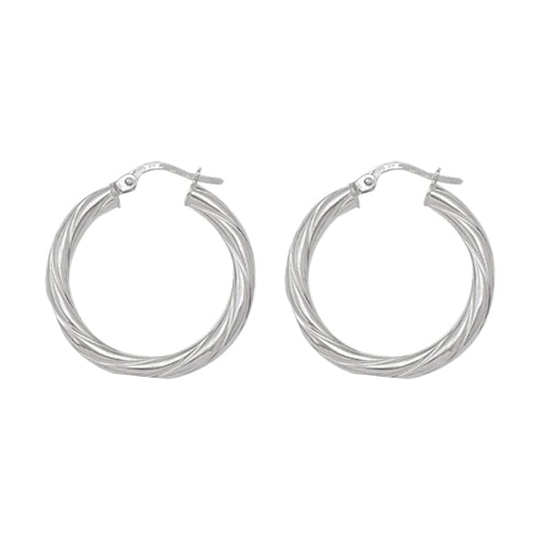 Gold Twist Hoop Earrings (34446)