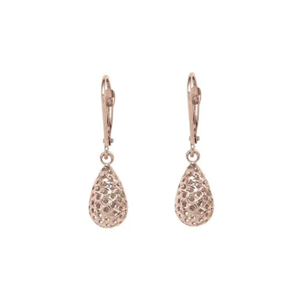 Gold Dangle Tear Drop Earrings (31988)