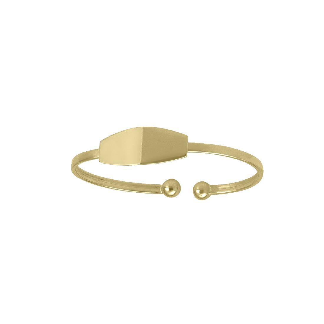 Gold Baby ID Baby Cuff Bangle