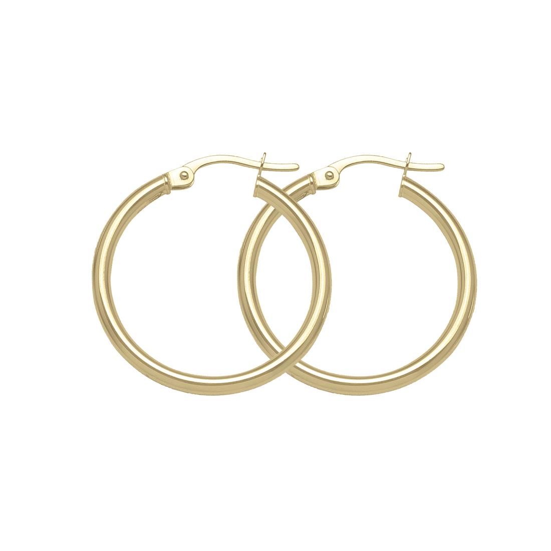 Gold Hoop Earrings 23.5mm (30317)