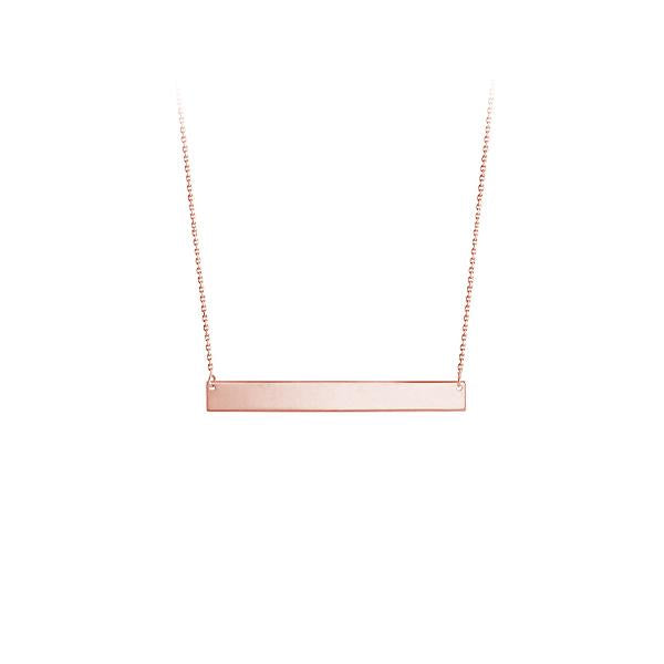 Gold Monogram Bar Necklace (31679)