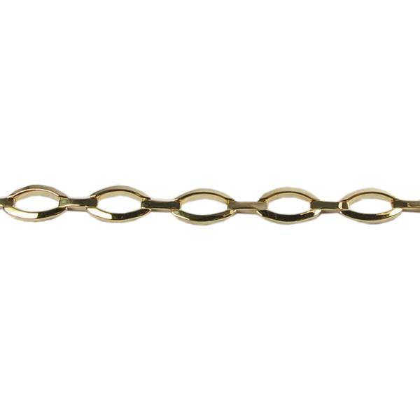 Gold Marquise Open Link Bracelet