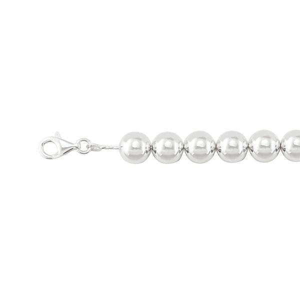 Sterling Silver Ball Link Bracelet 10mm