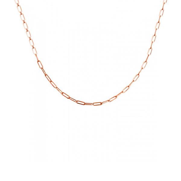 Gold Paper clip Link Necklace 1.95mm 18in