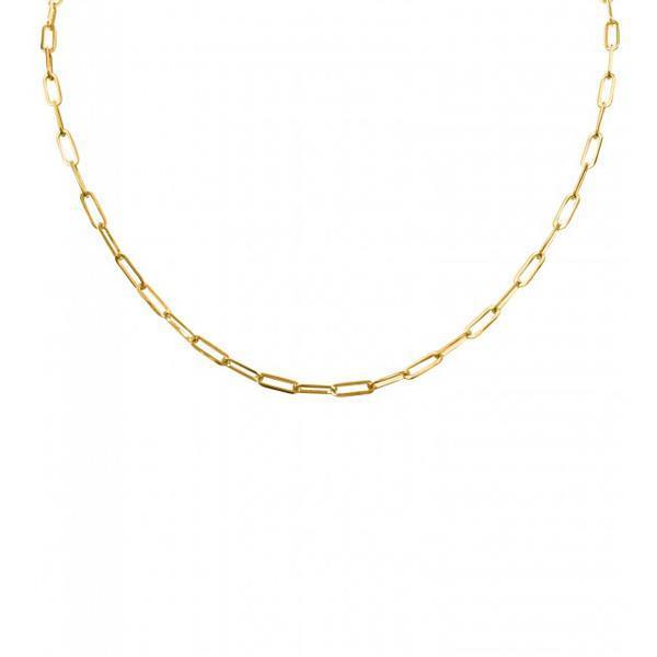 Gold Paperclip Link Necklace 3mm 22 inch 10 Karat (36501)