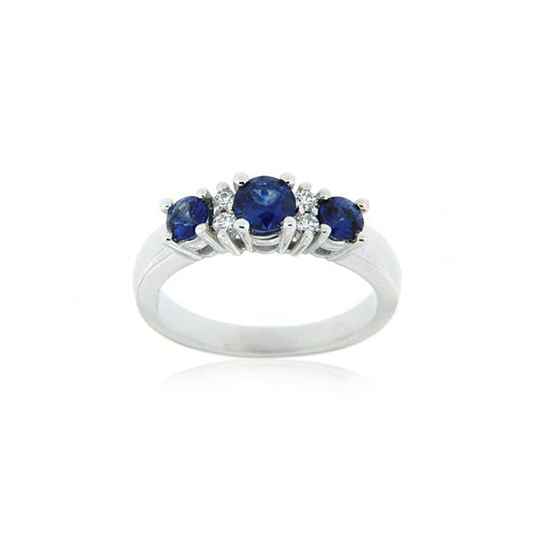 Genuine Sapphire and Diamond Ring