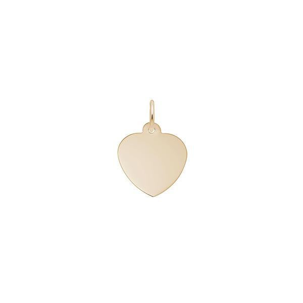 Gold Heart Disc Pendant